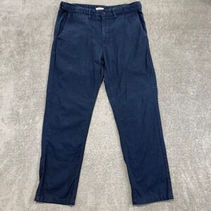 Fabindia Comfort Fit Navy‎ Blue Cotton Chinos Pants Men Size 32